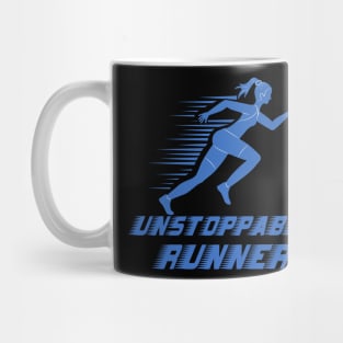 unstoppable runner girl Mug